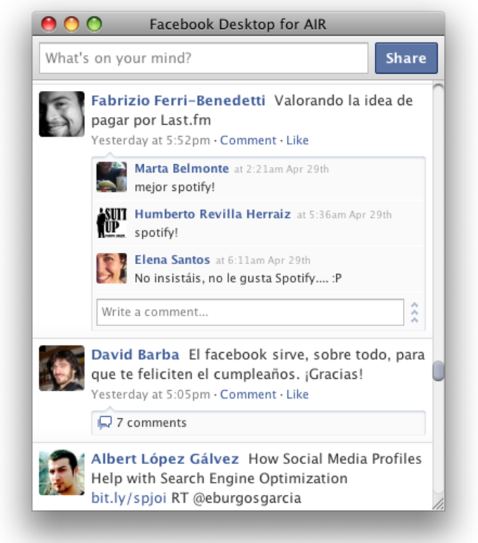 take screenshot on facebook for mac